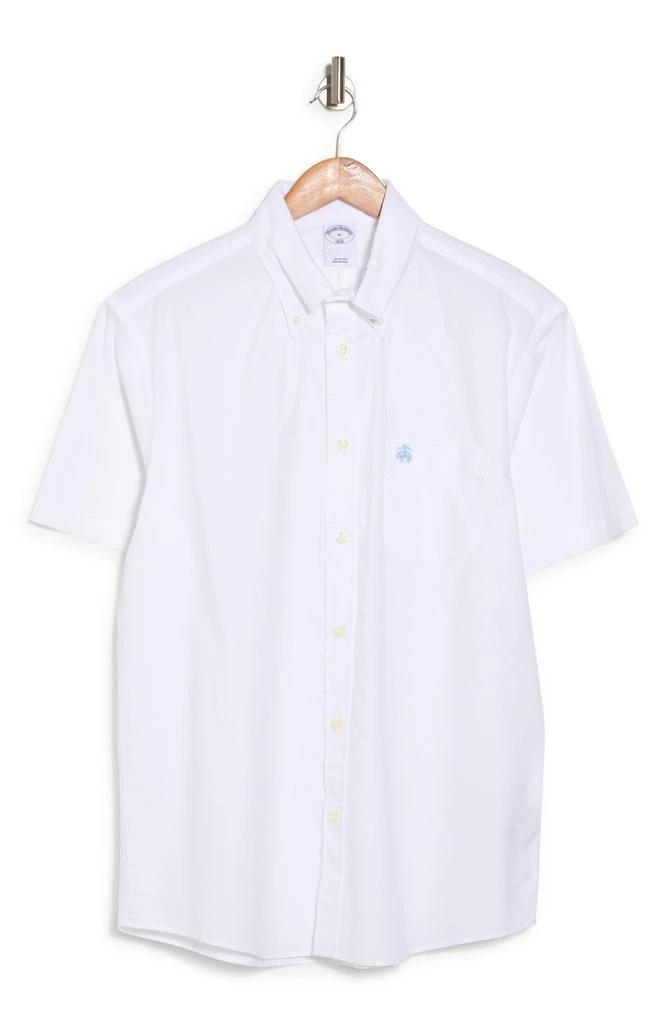 商品Brooks Brothers|Sport Fit Short Sleeve Cotton Shirt,价格¥267,第3张图片详细描述