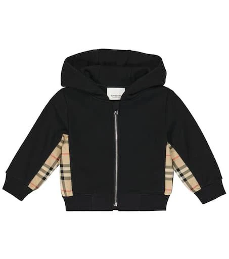 商品Burberry|Baby Graham cotton hoodie,价格¥3037,第1张图片
