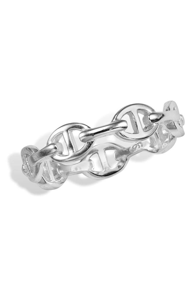 Sterling Silver Mariner Chain Ring商品第1张图片规格展示