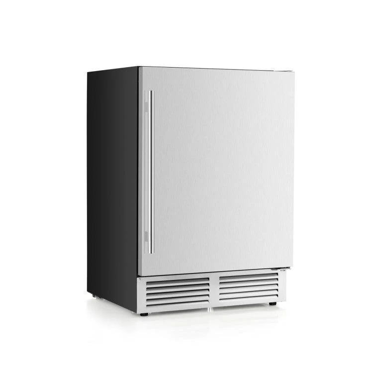 商品Hivvago|24 Inches Beverage Refrigerator with Removable Shelves and Adjustable Temperature-Silver,价格¥5446,第1张图片