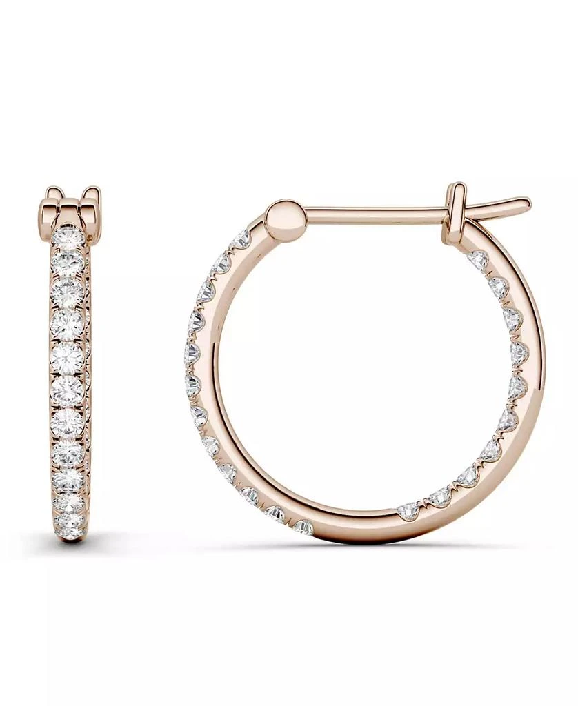 商品Charles & Colvard|Moissanite Hoop Earrings 3/8 ct. t.w. Diamond Equivalent in 14k White Gold or Rose Gold,价格¥4280,第1张图片