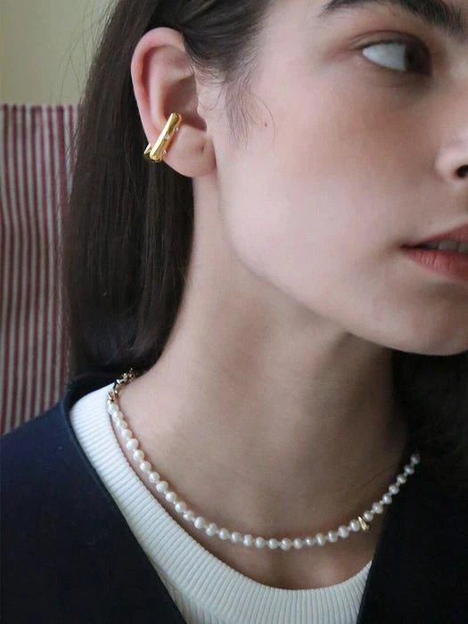 商品nuavo|Crystal Gold Cuff Earrings,价格¥456,第2张图片详细描述