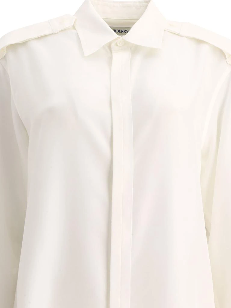 商品Burberry|Silk Shirt Shirts White,价格¥4831,第3张图片详细描述