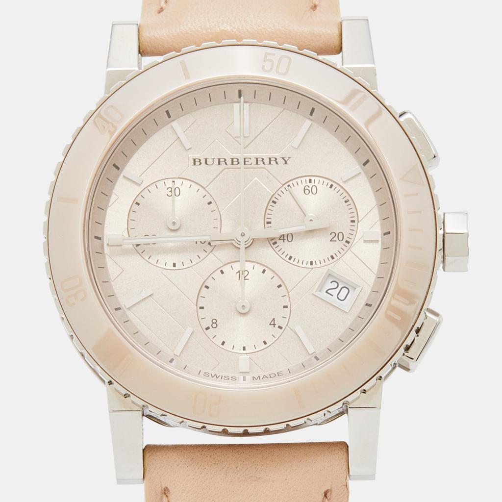 商品[二手商品] Burberry|Burberry Beige Stainless Steel Leather Classic BU9702 Women's Wristwatch 39 mm,价格¥2582,第5张图片详细描述