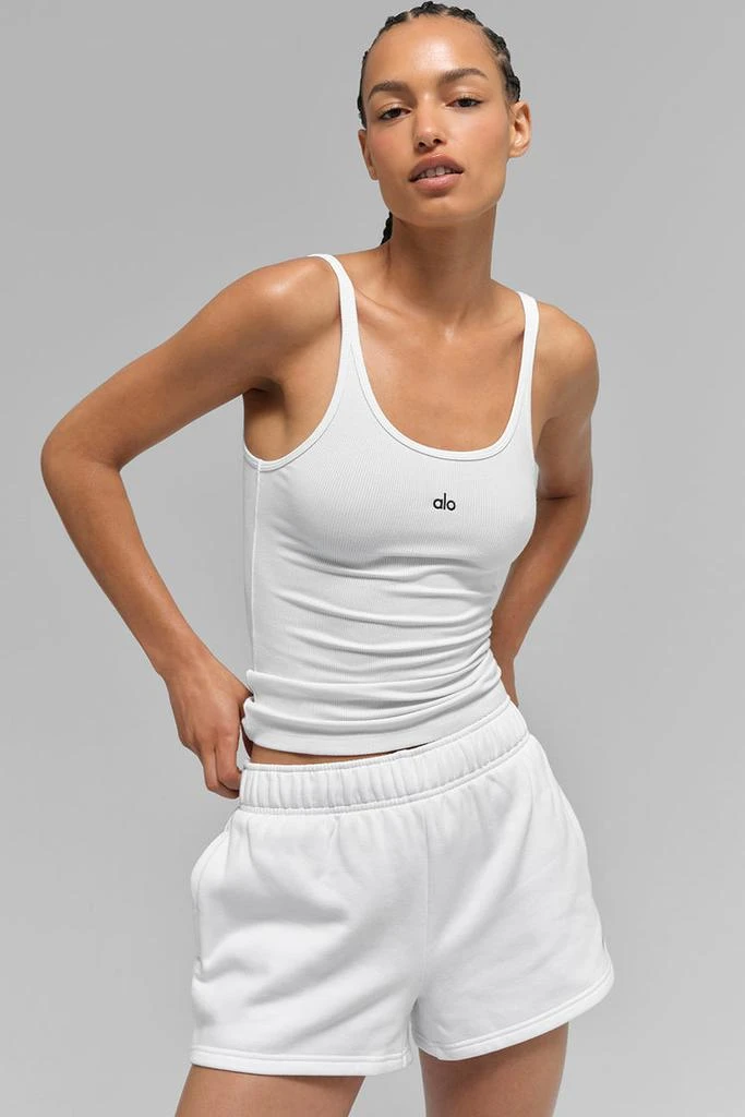 商品Alo|Ribbed Prosper Tank - Lunar Grey,价格¥595,第4张图片详细描述