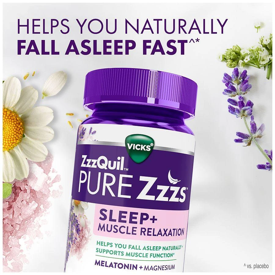 商品PURE Zzzs|Sleep+ Muscle Relaxation Melatonin Sleep Aid Gummies,价格¥134,第3张图片详细描述