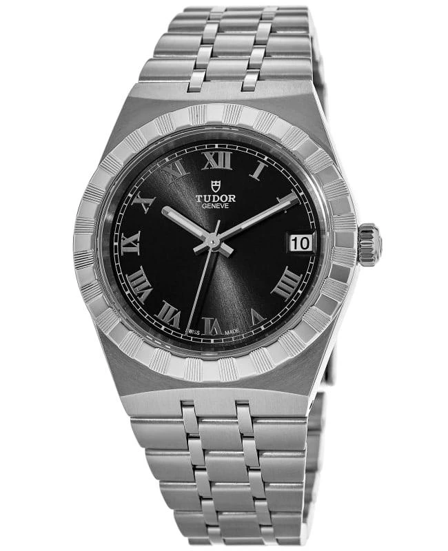 商品Tudor|Tudor Royal Black Dial Stainless Steel Women's Watch M28400-0003,价格¥14529,第1张图片