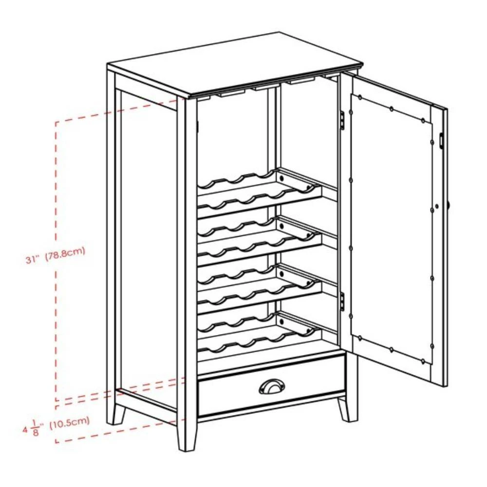 20-Bottle Wine Cabinet Espesso 商品
