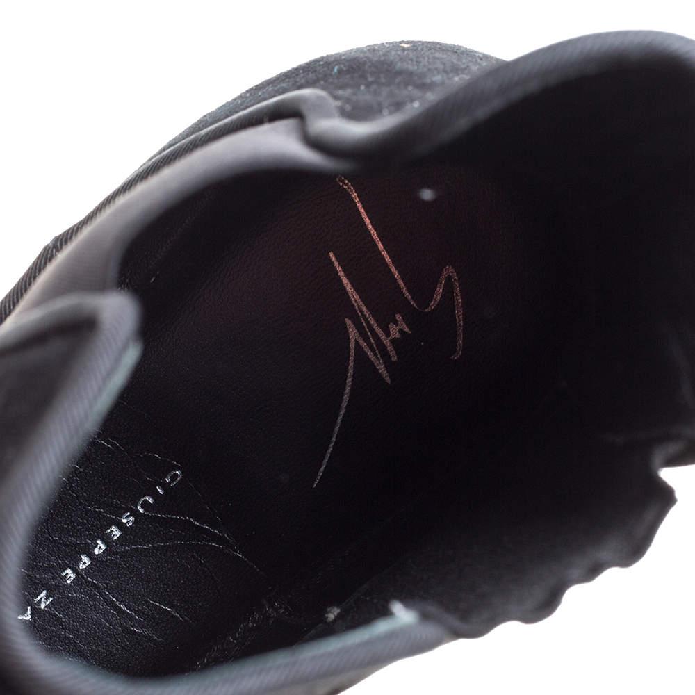 Giuseppe Zanotti Black Suede Leather Metal Cap Ankle Booties Size 40商品第7张图片规格展示
