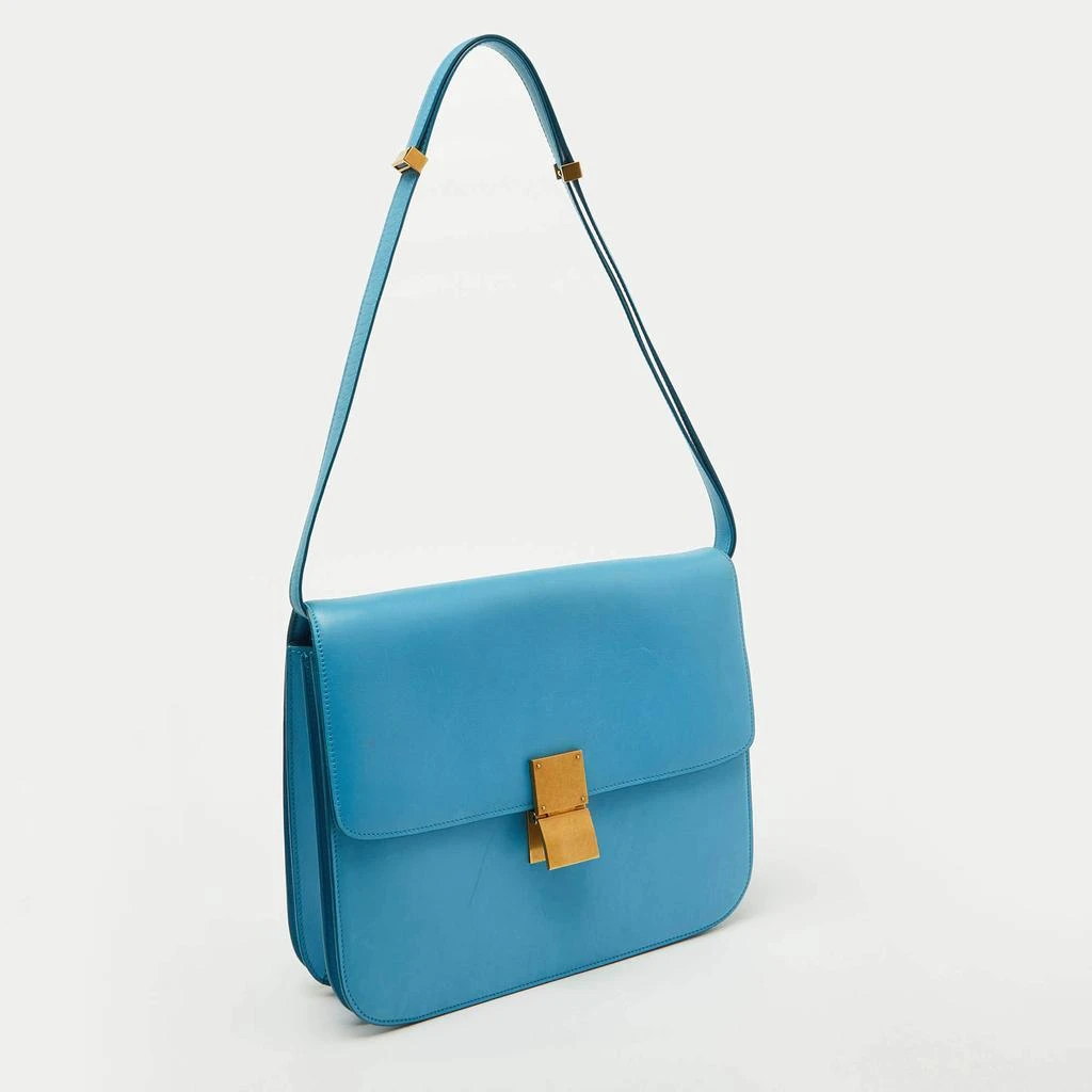 商品[二手商品] Celine|Celine Blue Leather Large Classic Box Shoulder Bag,价格¥19358,第3张图片详细描述