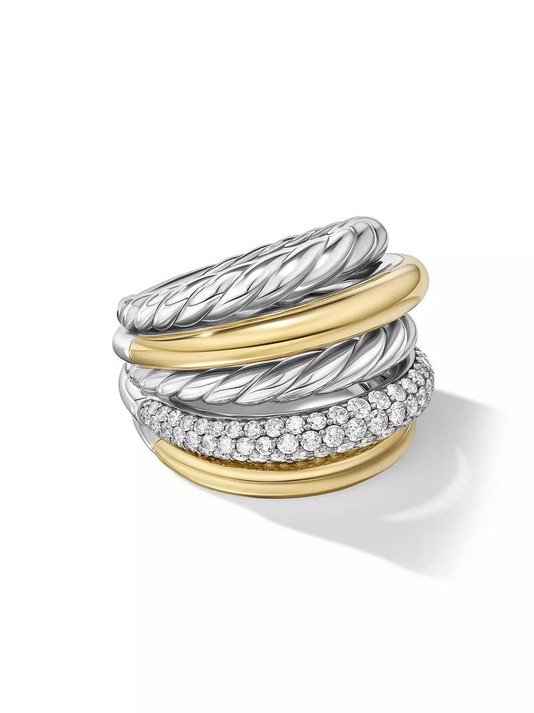 商品David Yurman|DY Mercer&trade; Multi Row Ring in Sterling Silver,价格¥26597,第1张图片