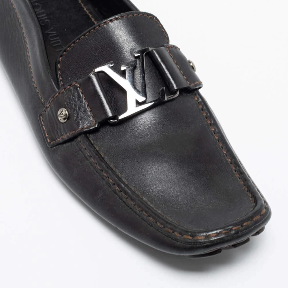 Louis Vuitton Black Leather Monte Carlo Loafers Size 42.5 商品