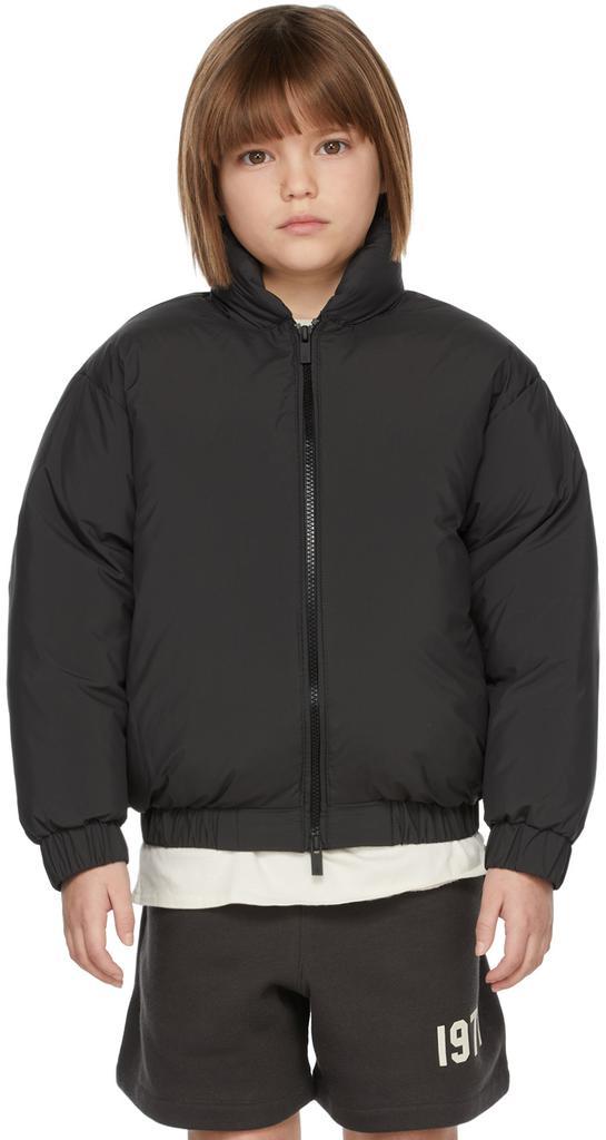 商品Essentials|Kids Black Puffer Jacket,价格¥558,第4张图片详细描述