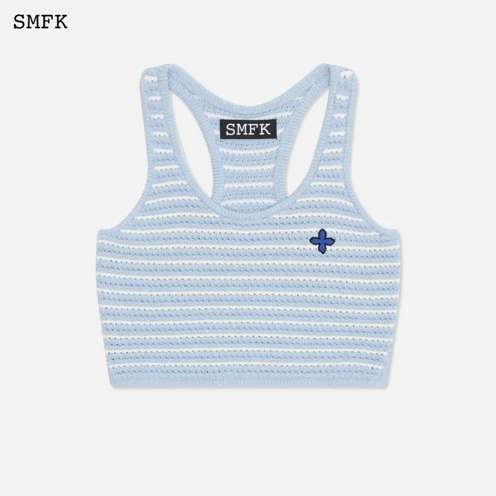 商品SMFK|SMFK WOMEN COMPASS BLUE STRIPE VEST,价格¥513,第5张图片详细描述