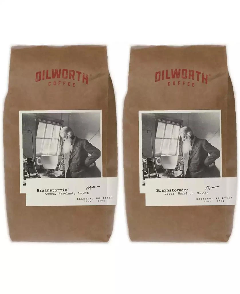 商品Dilworth Coffee|Medium Roast Ground Coffee - South America, Brainstormin, Pack of 2,价格¥217,第1张图片