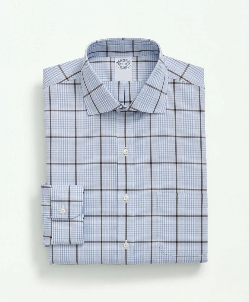 商品Brooks Brothers|Stretch Supima® Cotton Non-Iron Pinpoint English Collar, Glen Plaid Dress Shirt,价格¥928,第3张图片详细描述