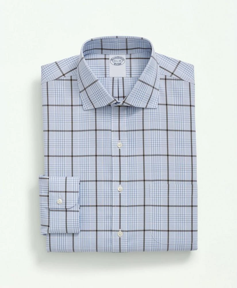 商品Brooks Brothers|Big & Tall Stretch Supima® Cotton Non-Iron  Pinpoint English Collar, Glen Plaid Dress Shirt,价格¥1164,第3张图片详细描述