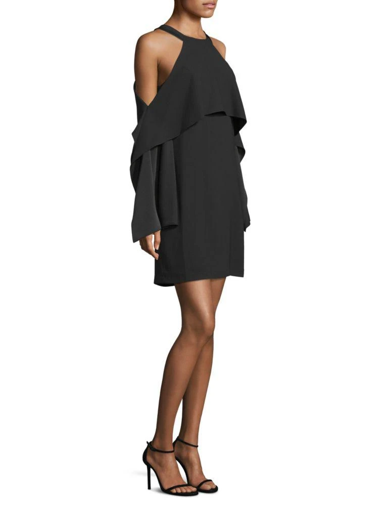 商品BCBG|Halter Cold-Shoulder Bell-Sleeve Dress,价格¥554,第1张图片