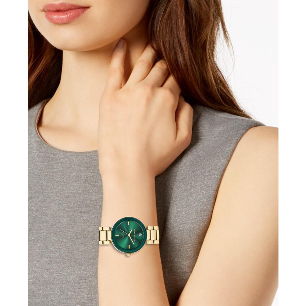 商品Anne Klein|女士镶钻金色钢带手表 32mm,价格¥330,第5张图片详细描述