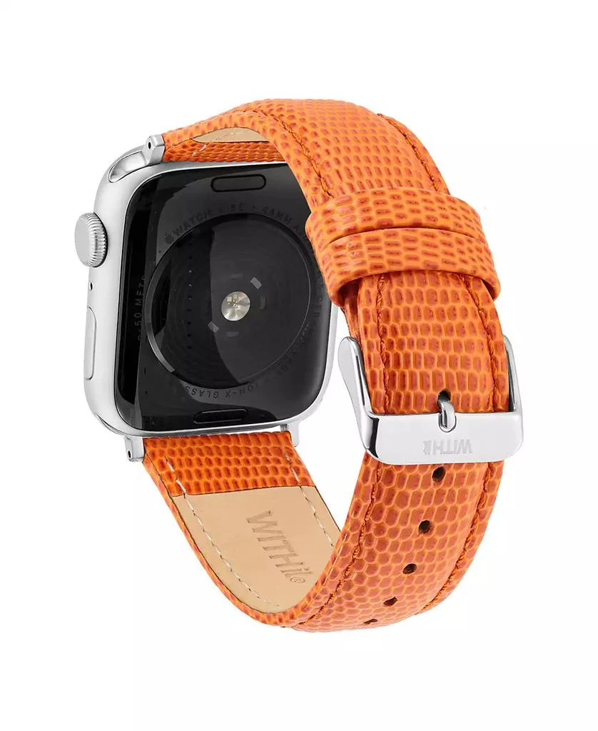 商品WITHit|Orange Genuine Lizard Grain Leather Band designed for Apple Watch® 42mm (Series 1-3 only) & 44/45/46/49mm (Ultra & Ultra 2),价格¥180,第2张图片详细描述