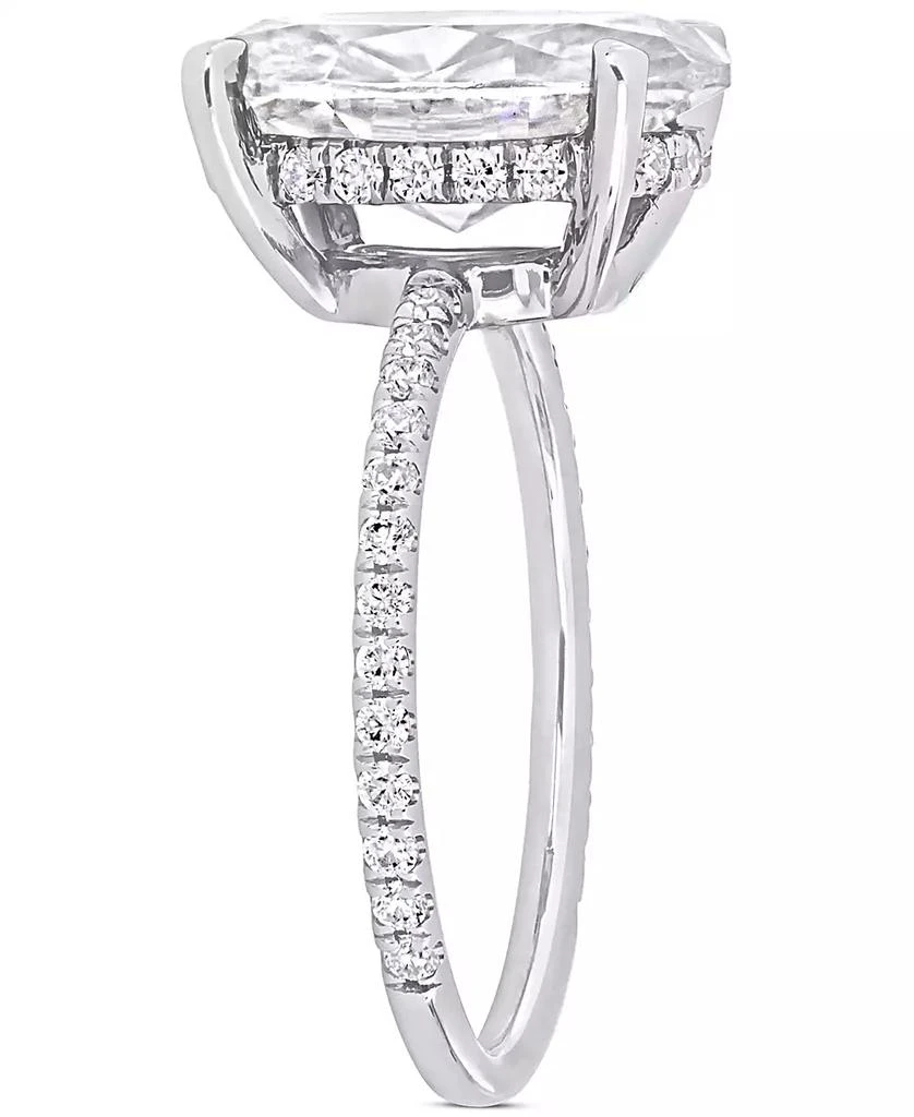 商品Macy's|Moissanite Oval Ring (4-7/8 ct. t.w.) in 10k White Gold,价格¥7232,第4张图片详细描述