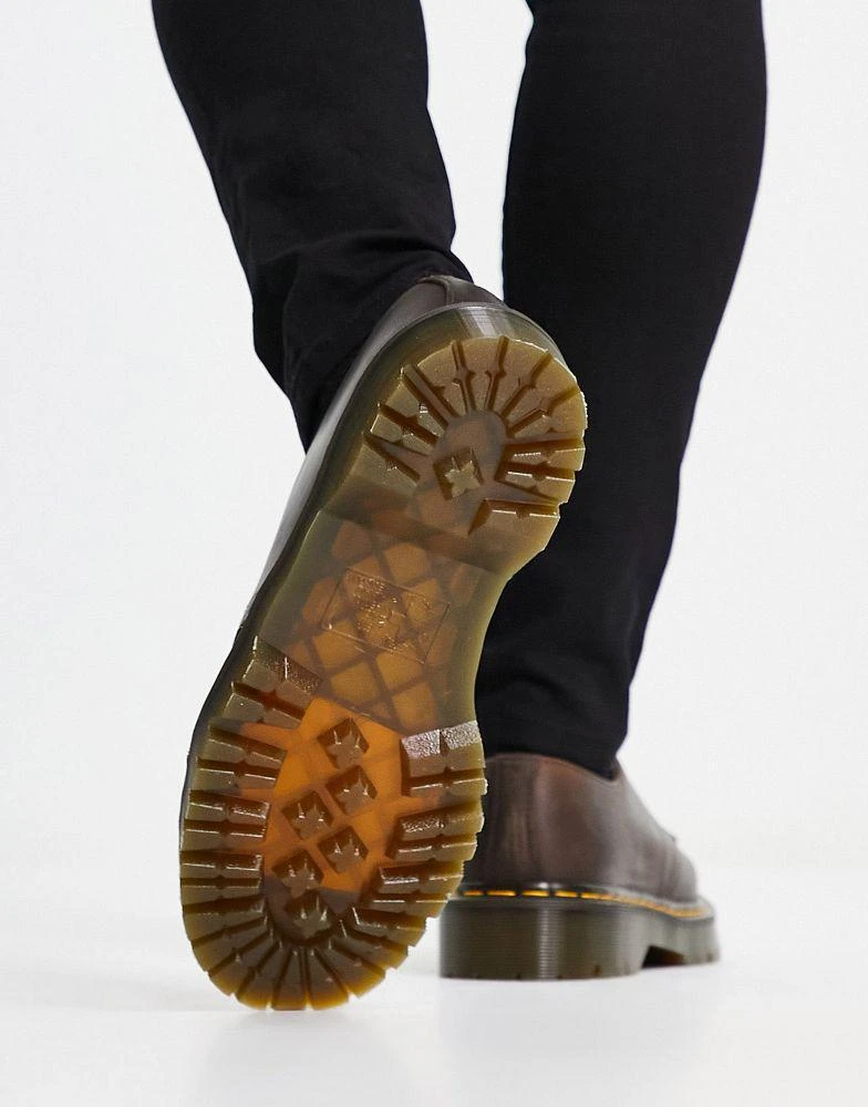 商品Dr. Martens|Dr Martens 1461 bex 3 eye shoes in dark brown,价格¥1409,第2张图片详细描述