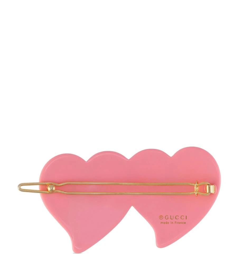 商品Gucci|GG Heart Hair Clip,价格¥3681,第2张图片详细描述