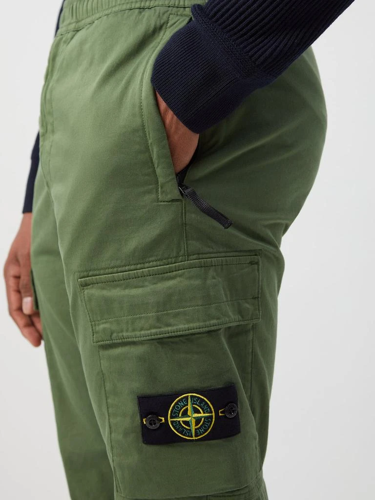 商品Stone Island|Cotton-blend twill cargo trousers,价格¥3318,第3张图片详细描述