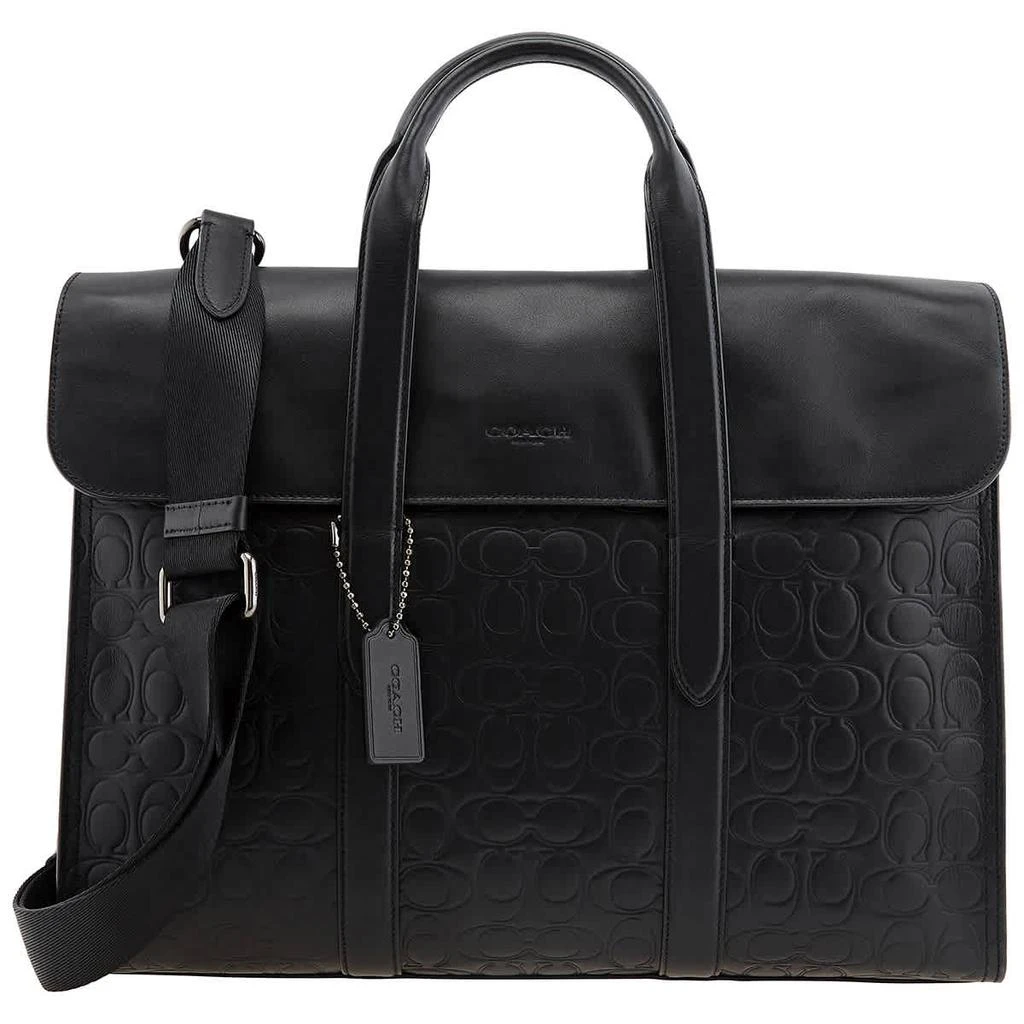 商品Coach|Coach Signature Canvas Metropolitan Business Case - Black,价格¥2369,第2张图片详细描述