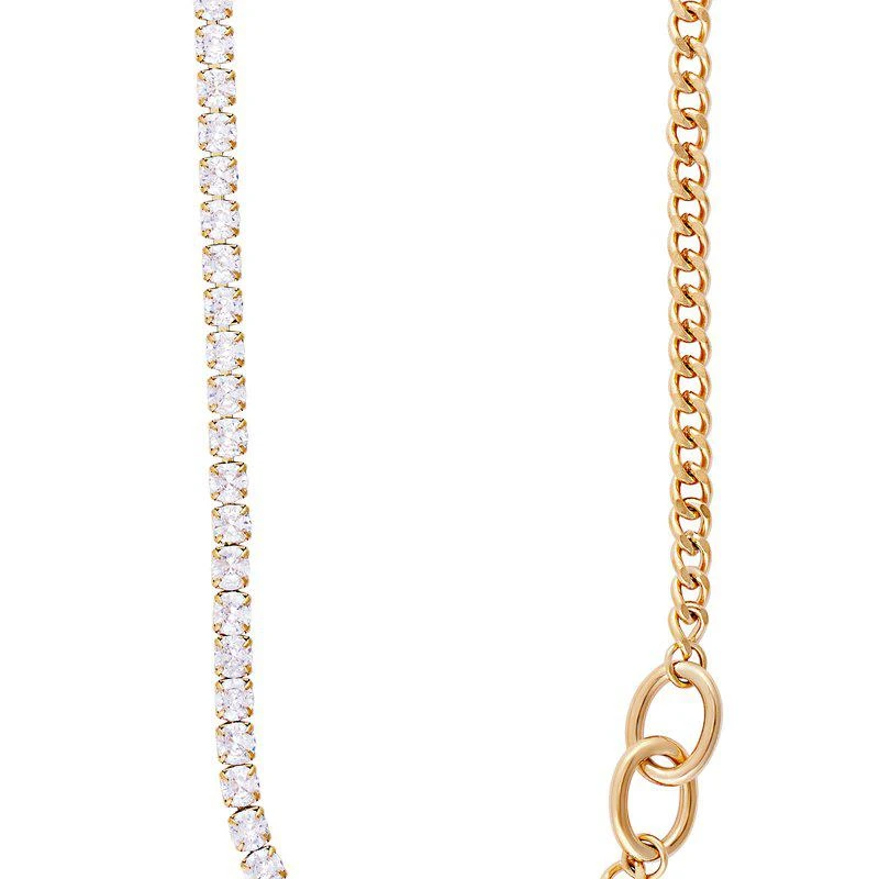 商品Simply Rhona|Allure Stone Chunky Chain Necklace In 18K Gold Plated Stainless Steel,价格¥415,第1张图片