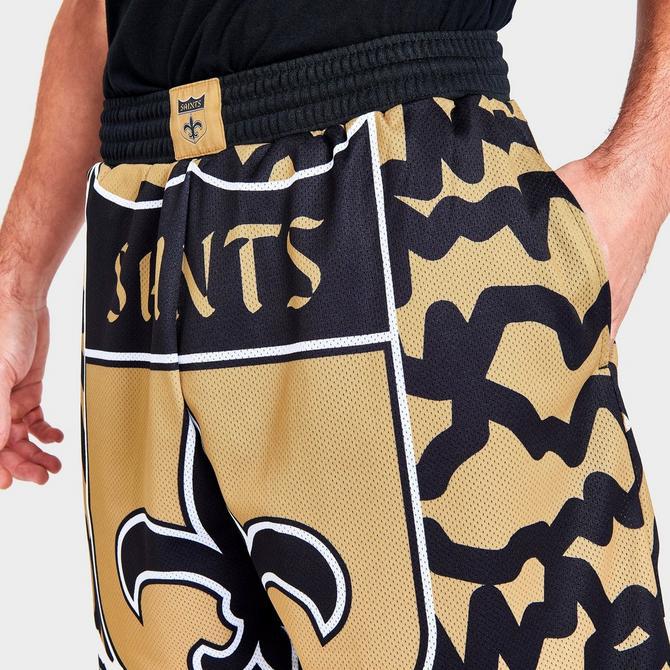 Men's Mitchell & Ness New Orleans Saints NFL Jumbotron 2.0 All-Over Print Shorts商品第5张图片规格展示