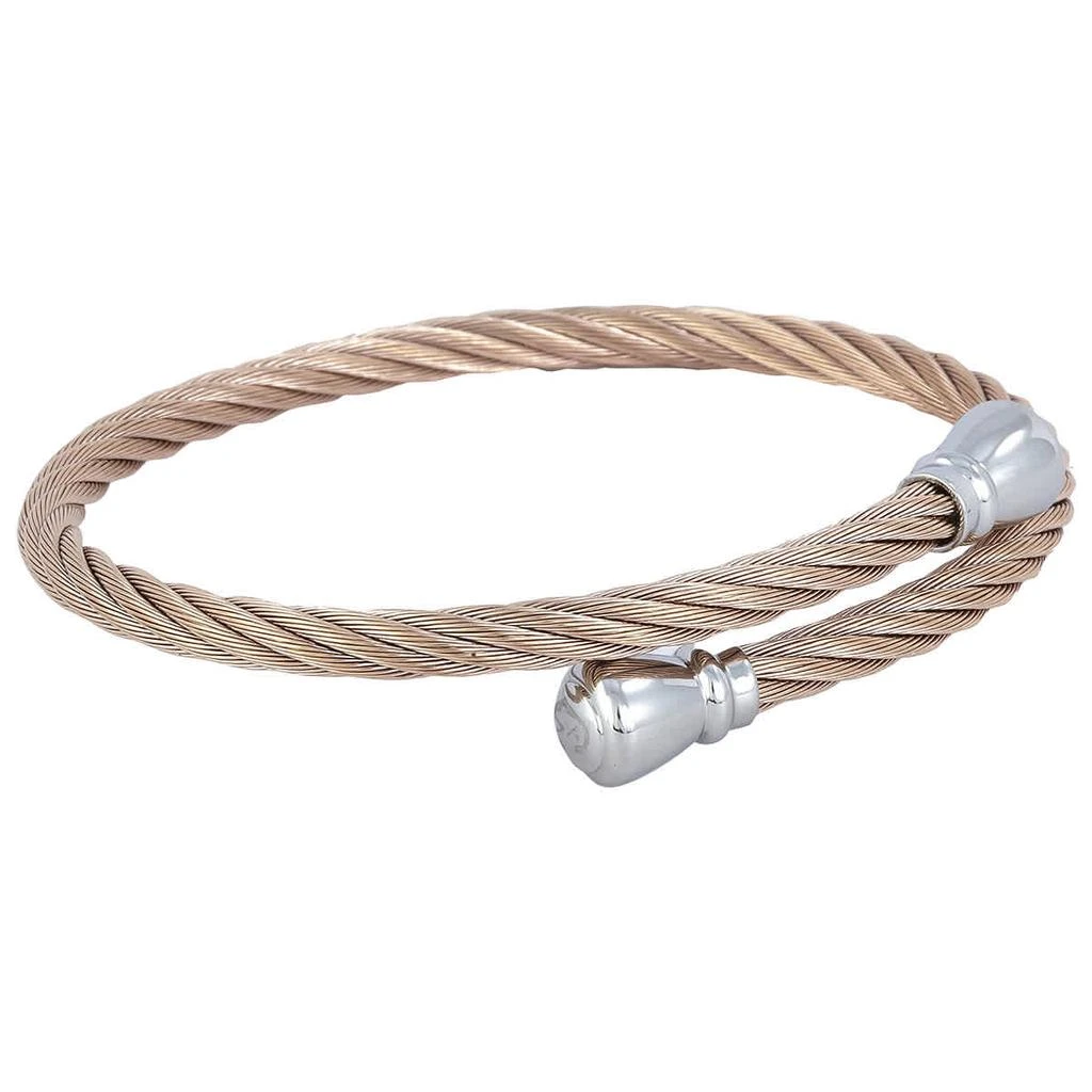 商品Charriol|Celtic Izadora Rose Gold Pvd Stainless Steel Cable Bangle,价格¥996,第3张图片详细描述