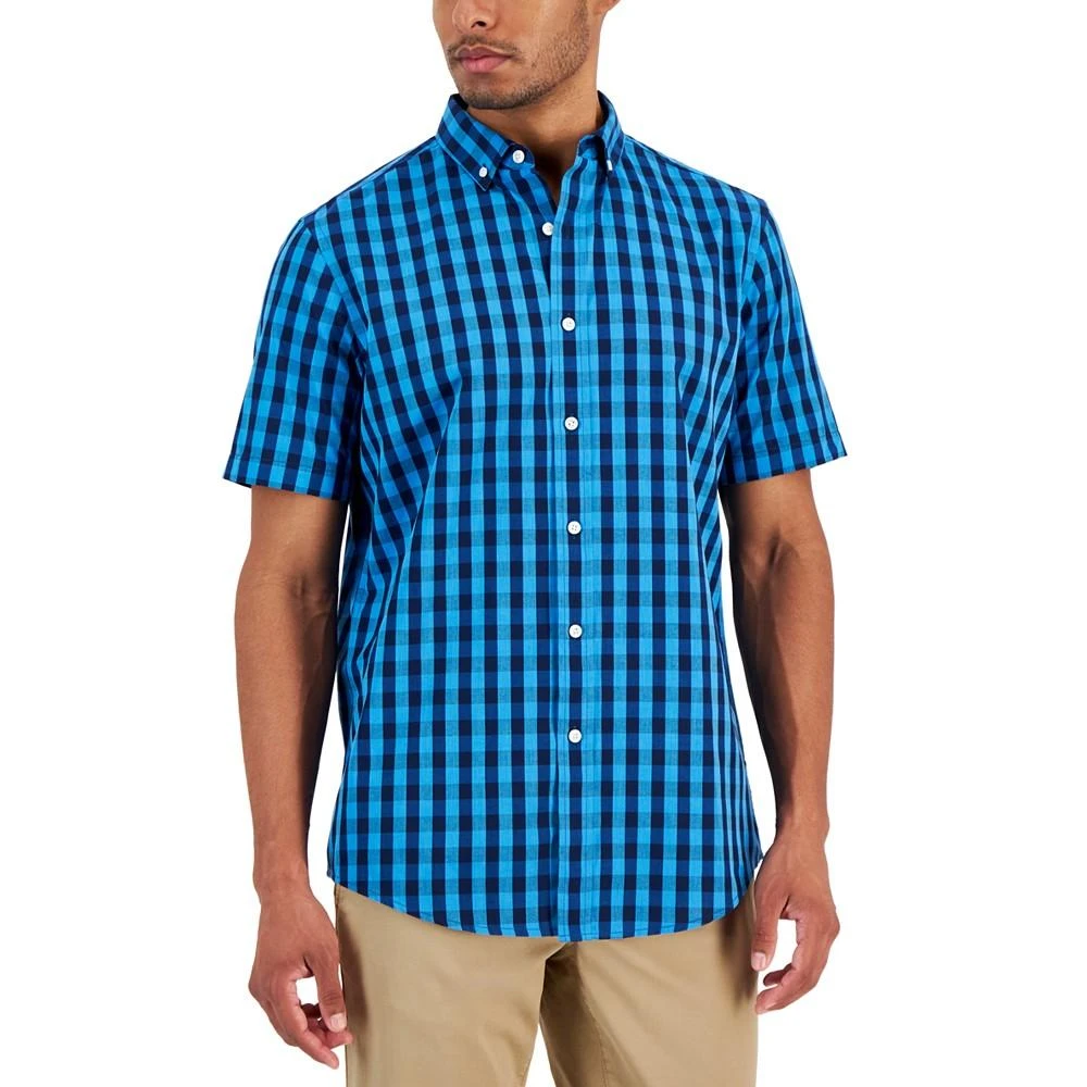 商品Club Room|Men's Short-Sleeve Plaid Shirt, Created for Macy's,价格¥77,第1张图片