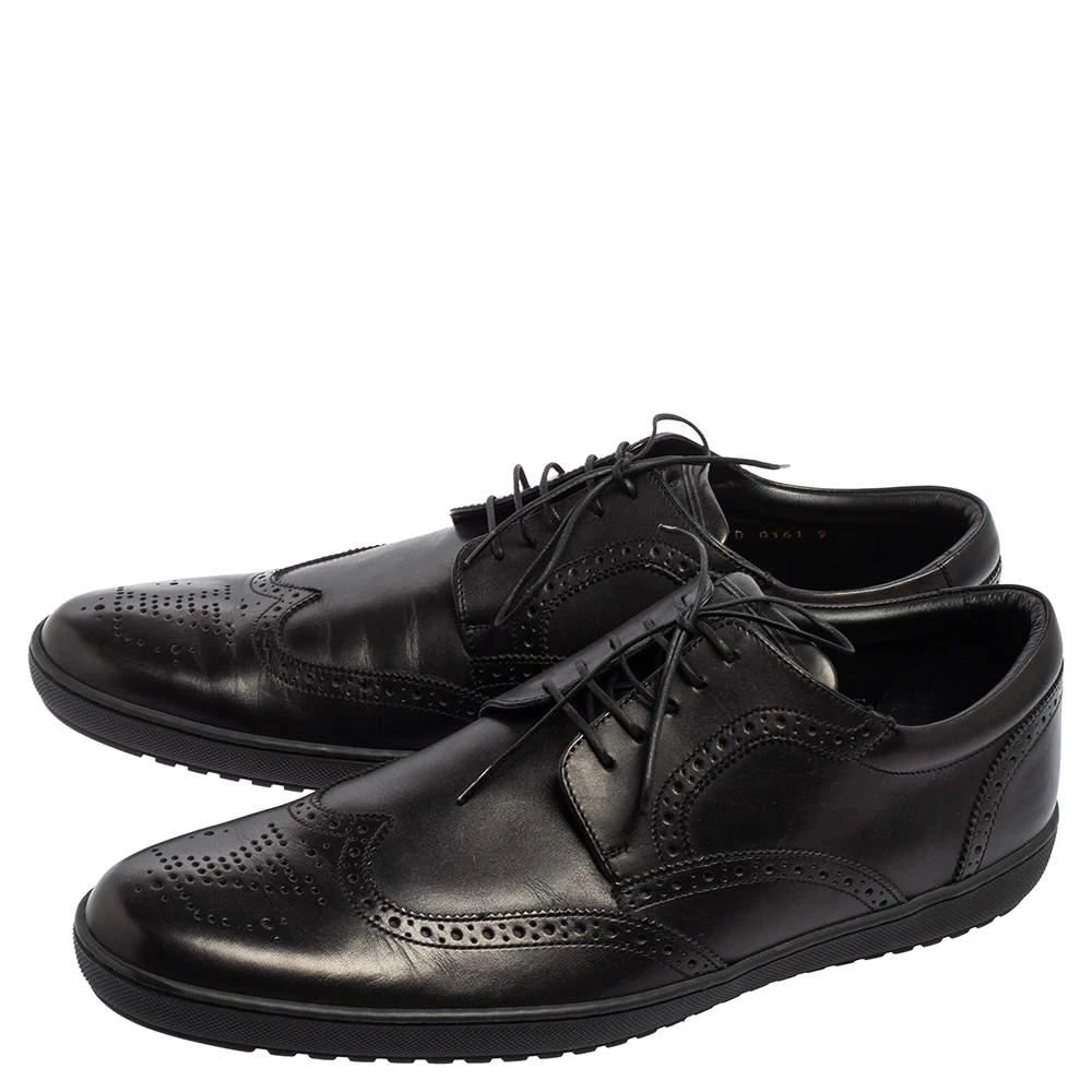 商品[二手商品] Louis Vuitton|Louis Vuitton Black Brogue Leather Lace Up Oxfords Size 43,价格¥3141,第4张图片详细描述