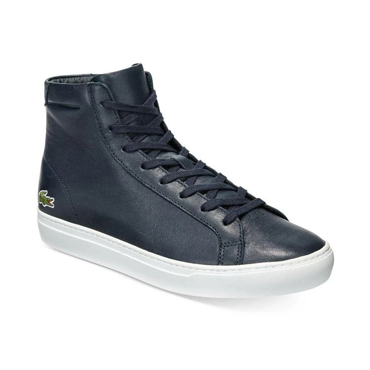 商品Lacoste|Men's L.12.12 Leather Court High Top Sneakers,价格¥920,第1张图片