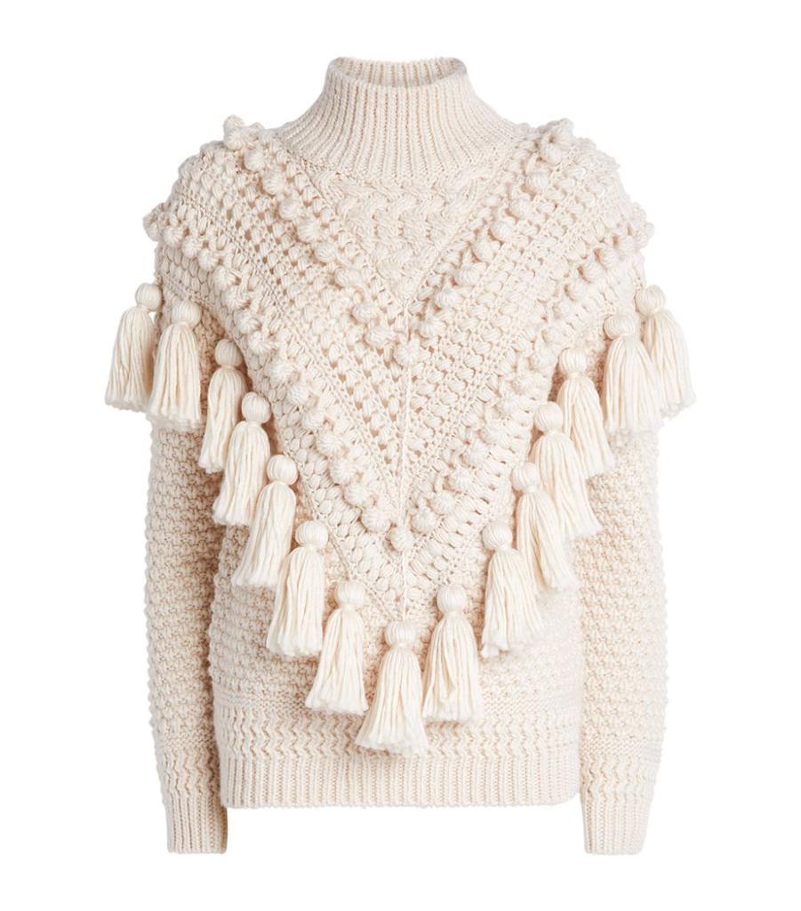 商品Zimmermann|Wool Crochet Sweater,价格¥8468,第1张图片