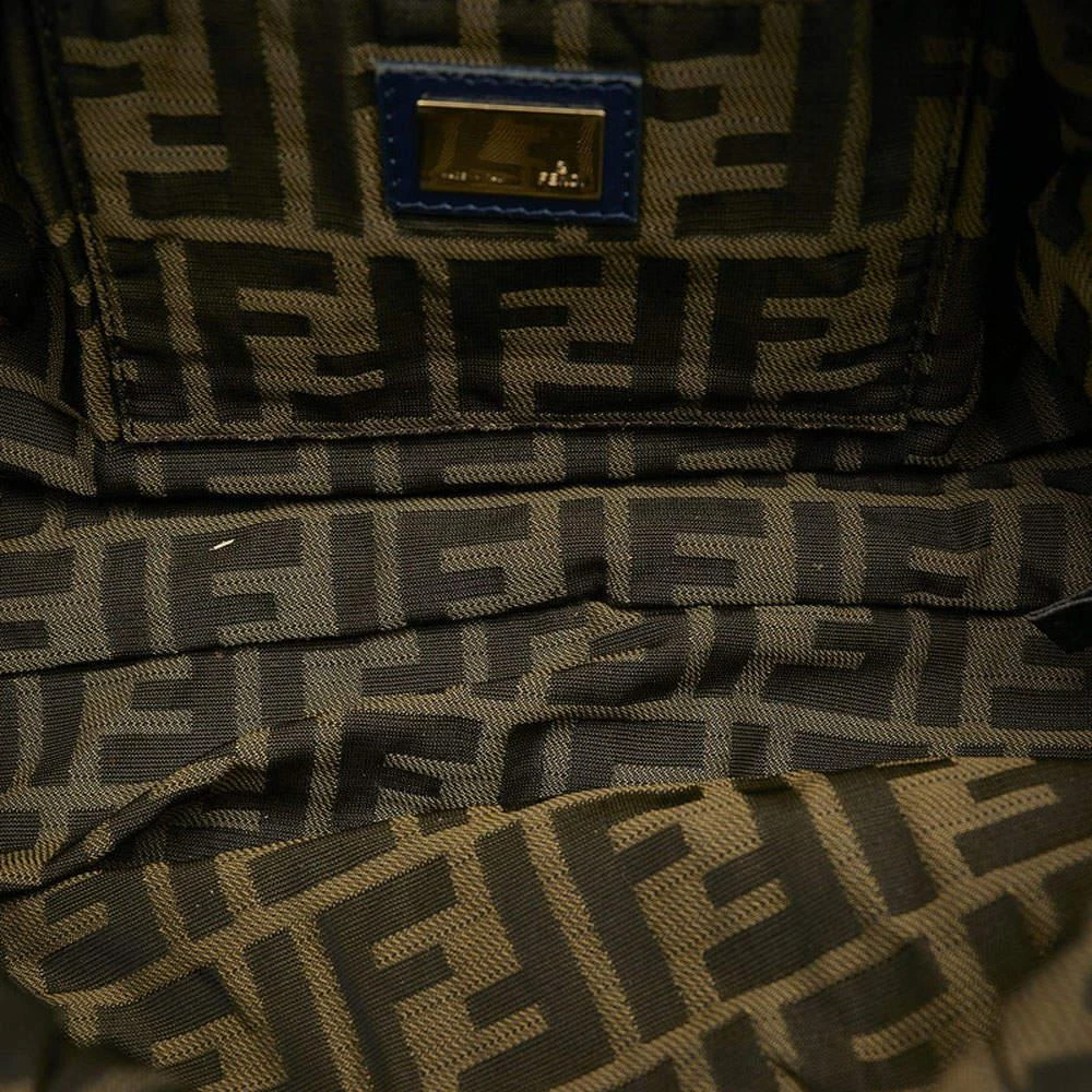 商品[二手商品] Fendi|Fendi Grey Denim Leather Spy Top Handle Bag,价格¥4459,第5张图片详细描述