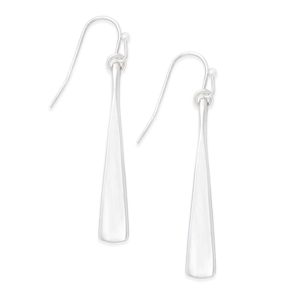 Silver-Tone Sculptural Mini Drop Earrings商品第1张图片规格展示
