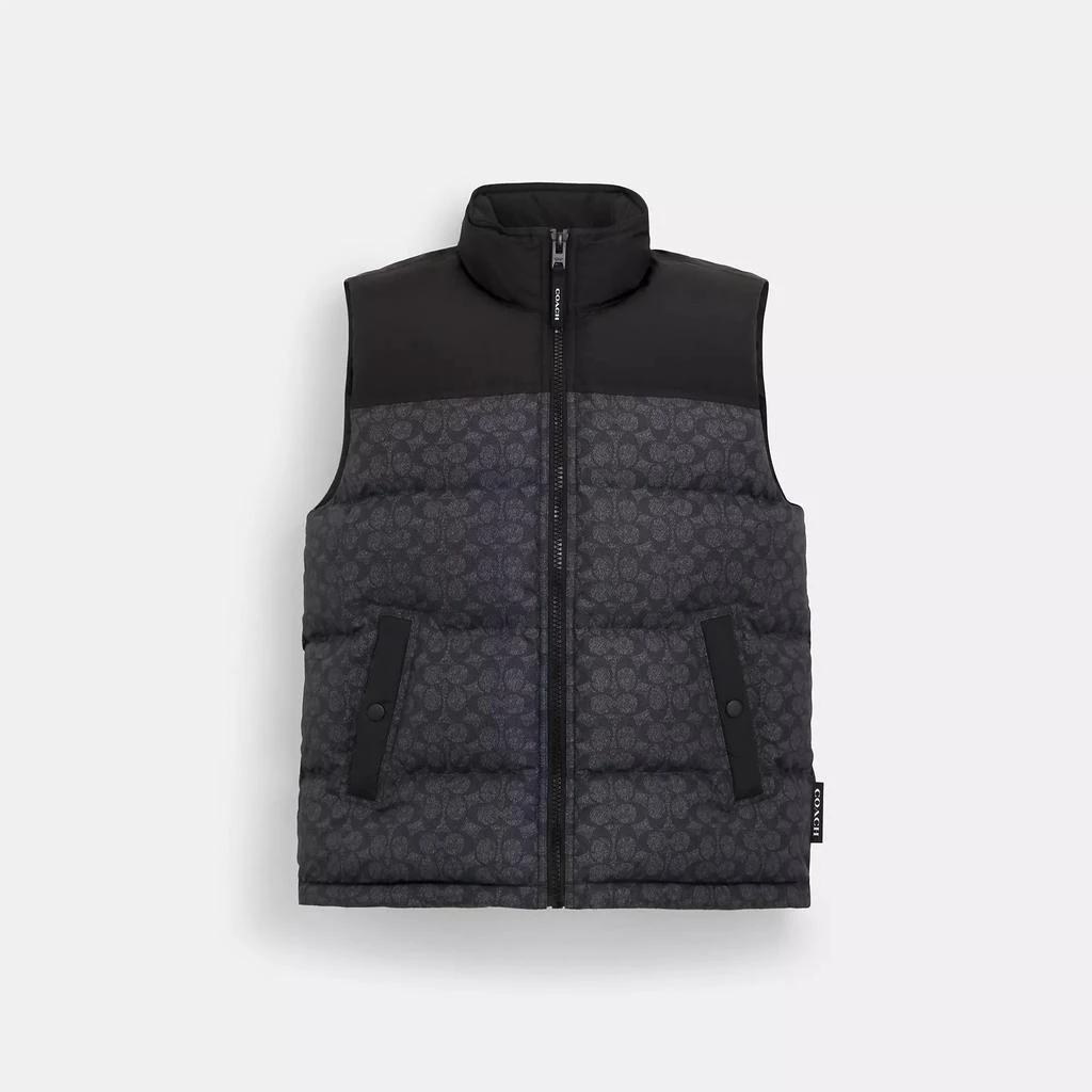 商品Coach|Signature Down Vest In Recycled Polyester,价格¥1409,第1张图片