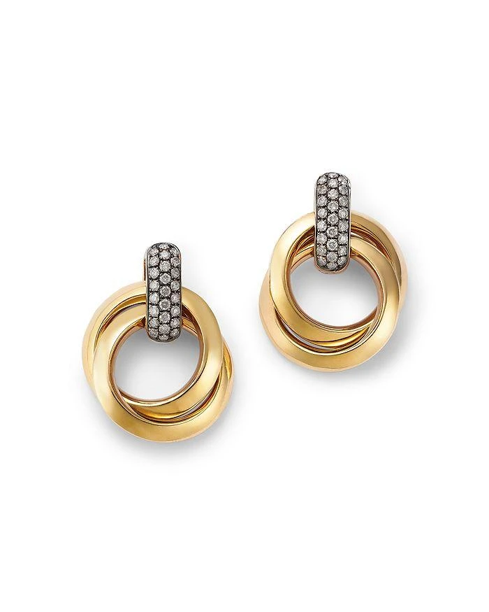 商品Bloomingdale's Fine Collection|Diamond Double Circle Earrings in 14K Yellow Gold, 0.42 ct. t.w.,价格¥18151,第1张图片详细描述