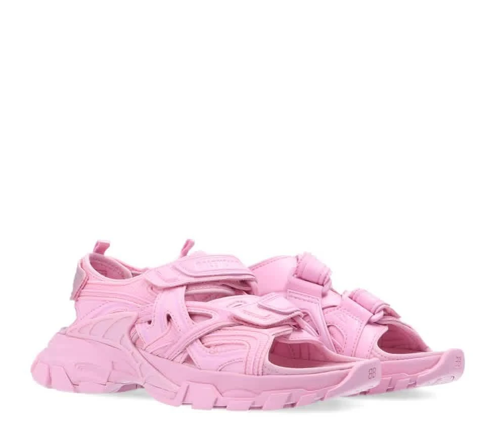 商品Balenciaga|Kids Baby Pink Track Touch-Strap Sandals,价格¥1778,第1张图片