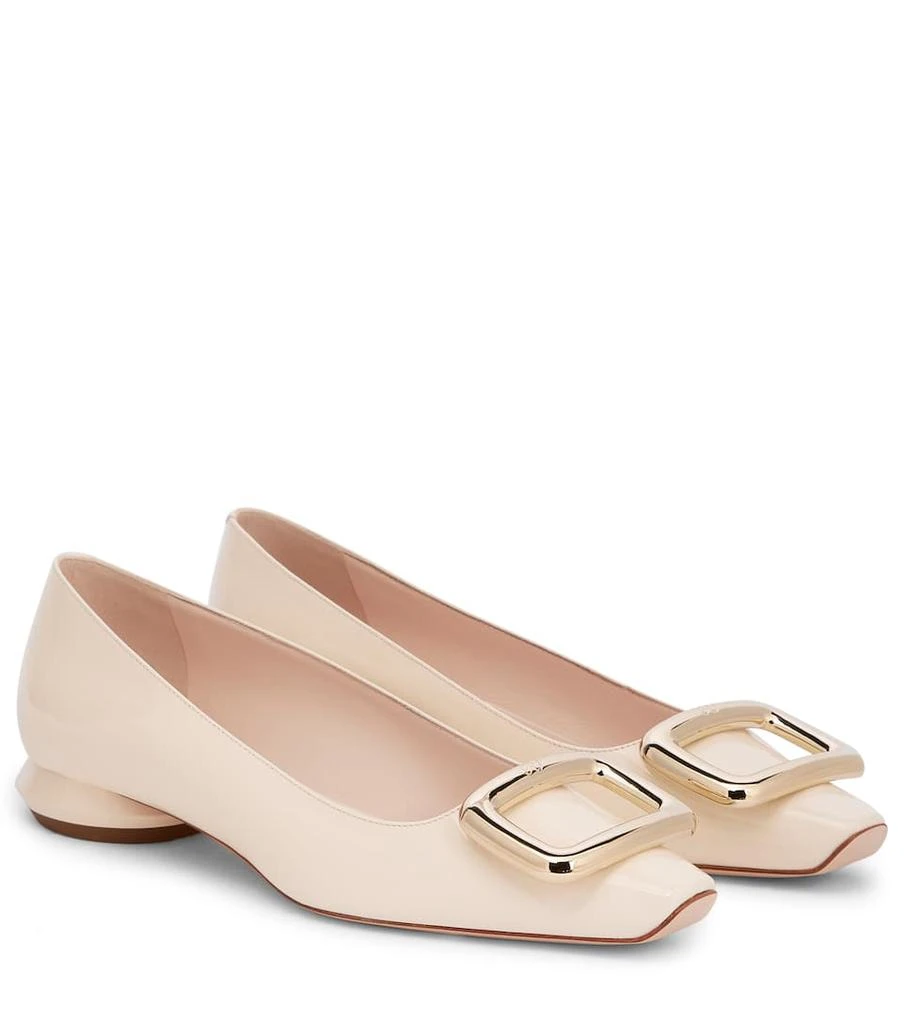 商品Roger Vivier|Viv' Choc patent leather ballet flats,价格¥6485,第1张图片