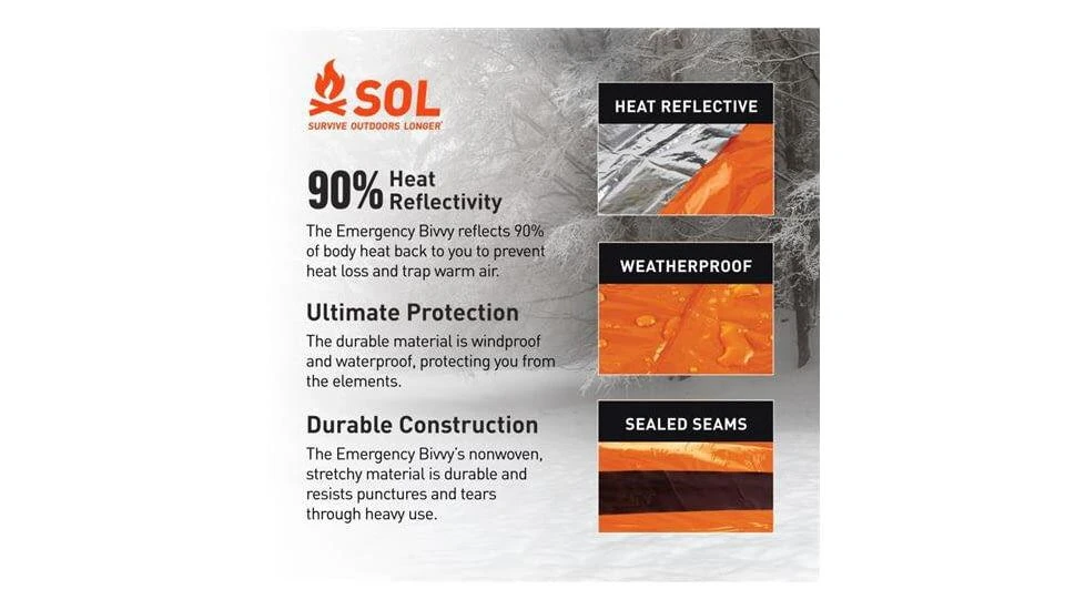 商品Sol|SOL Emergency Bivvy XL With Rescue Whistle,价格¥321,第3张图片详细描述