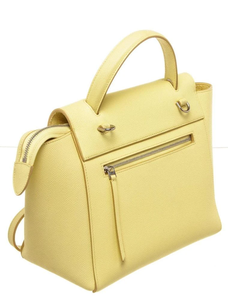 商品[二手商品] Celine|Celine Yellow Leather Micro Belt Bag Tex Shoulder Bag,价格¥15009,第3张图片详细描述