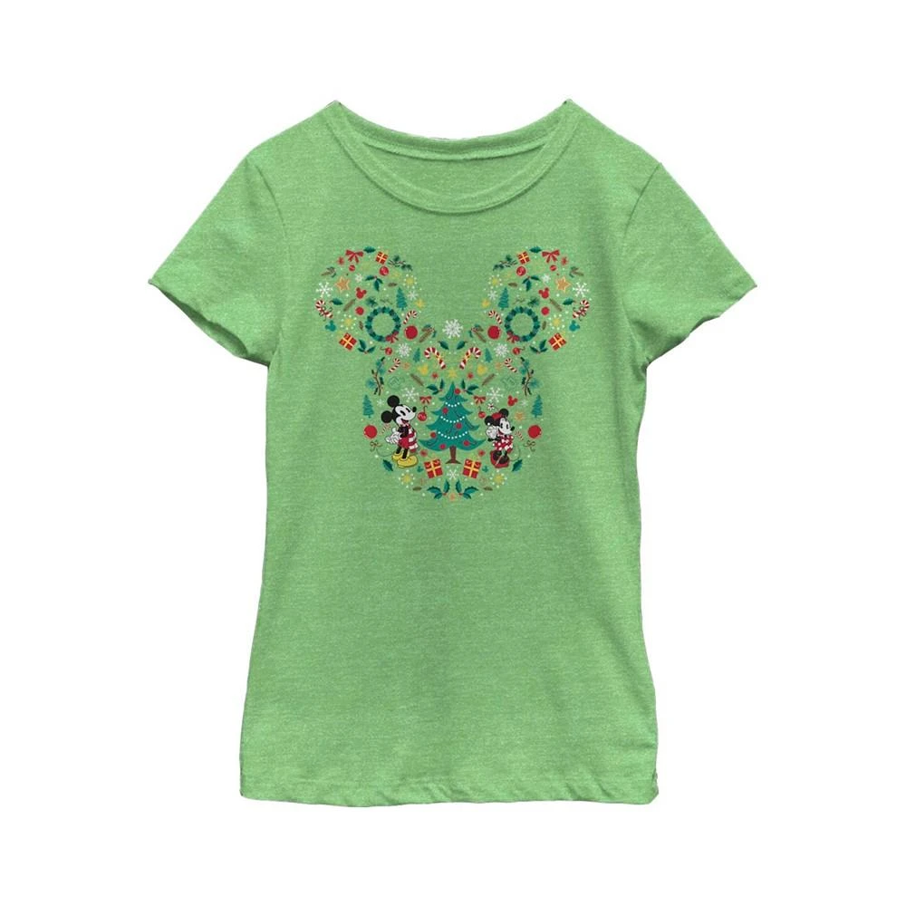 商品Disney|Girl's Mickey & Friends Christmas Wonderland Icon Collage  Child T-Shirt,价格¥202,第1张图片