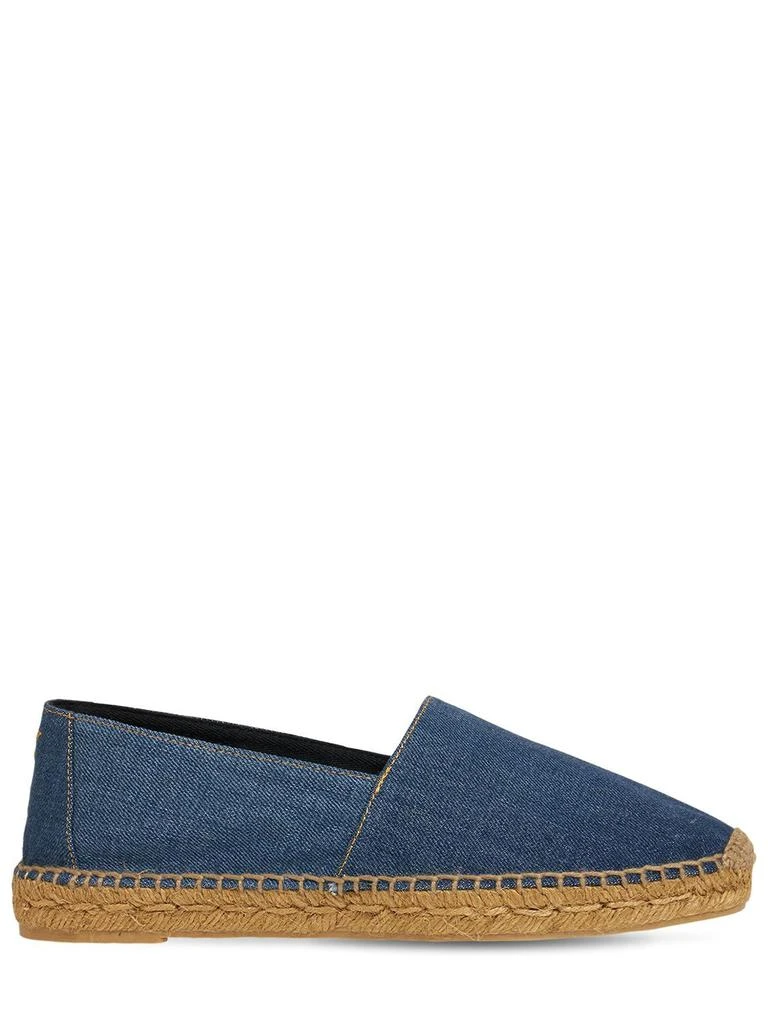 商品Yves Saint Laurent|Ysl Embroidered Denim Espadrilles,价格¥4977,第1张图片