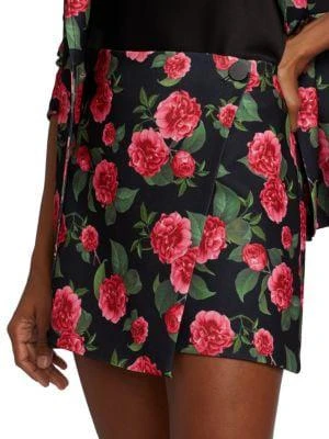 商品Alice + Olivia|Renna Mini Wrap Skirt,价格¥554,第4张图片详细描述
