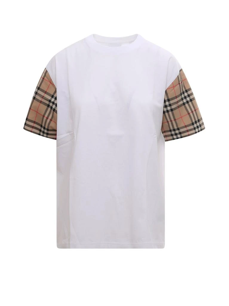 商品Burberry|Burberry Vintage Checked Sleeved Oversized T-Shirt,价格¥2673,第1张图片