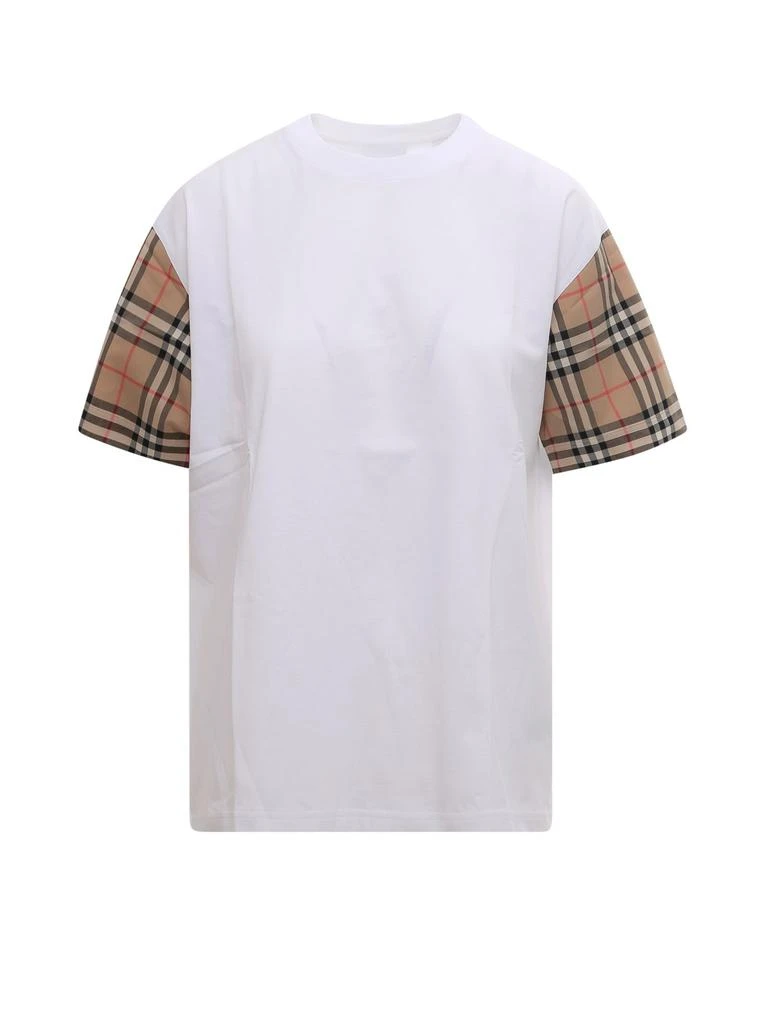 商品Burberry|Burberry Vintage Checked Sleeved Oversized T-Shirt,价格¥2495,第1张图片