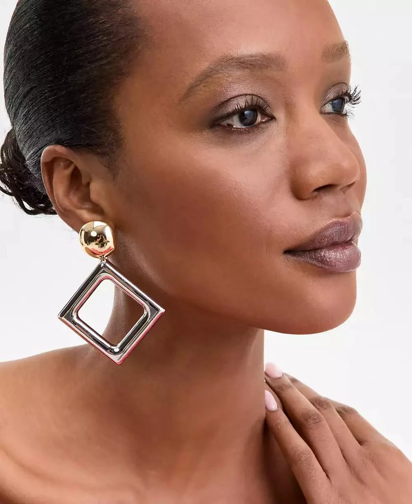 商品INC International|Two-Tone Triangle Statement Earrings, Exclusively at Macy's,价格¥118,第2张图片详细描述